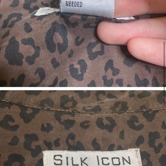 Vintage Silk Icon button up cheetah print blouse - Picture 3 of 6